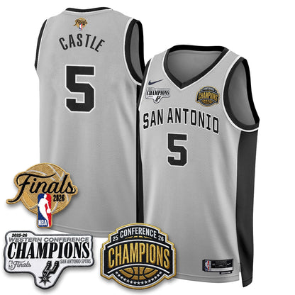 SAS 2026 NBA Western Conference Champions Vapor Jersey - Stitched-NQD
