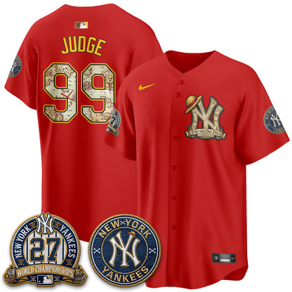 NYY x OP Japanese Cartoon Limited Jersey -  Stitched-NQD