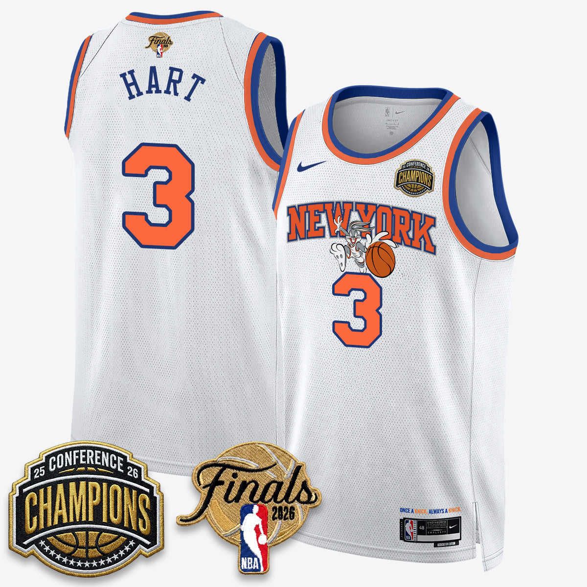 NYK 2026 NBA Eastern Conference Champions x Looney Tunes Vapor Jersey V2- Stitched-NQD