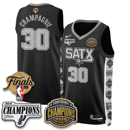 SAS 2026 NBA Western Conference Champions Vapor Jersey - Stitched-NQD