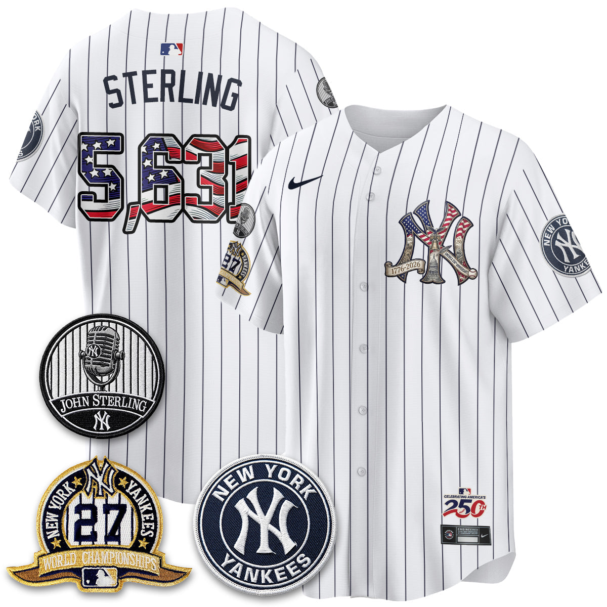 NYY Independence Day USA Vapor Limited Jersey - Stitched-NQD