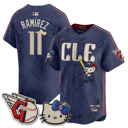Cleveland Guardians x Meow KT Vapor Jersey - Stitched-NQD