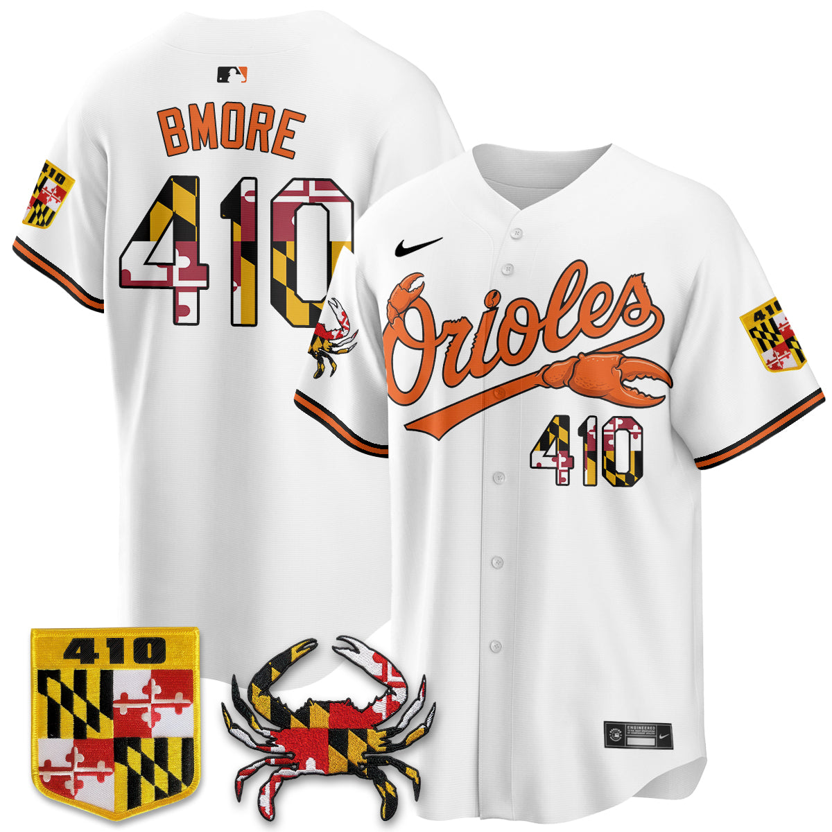 Baltimore Orioles Crab x Maryland Vapor Limited Jersey - Stitched-NQD
