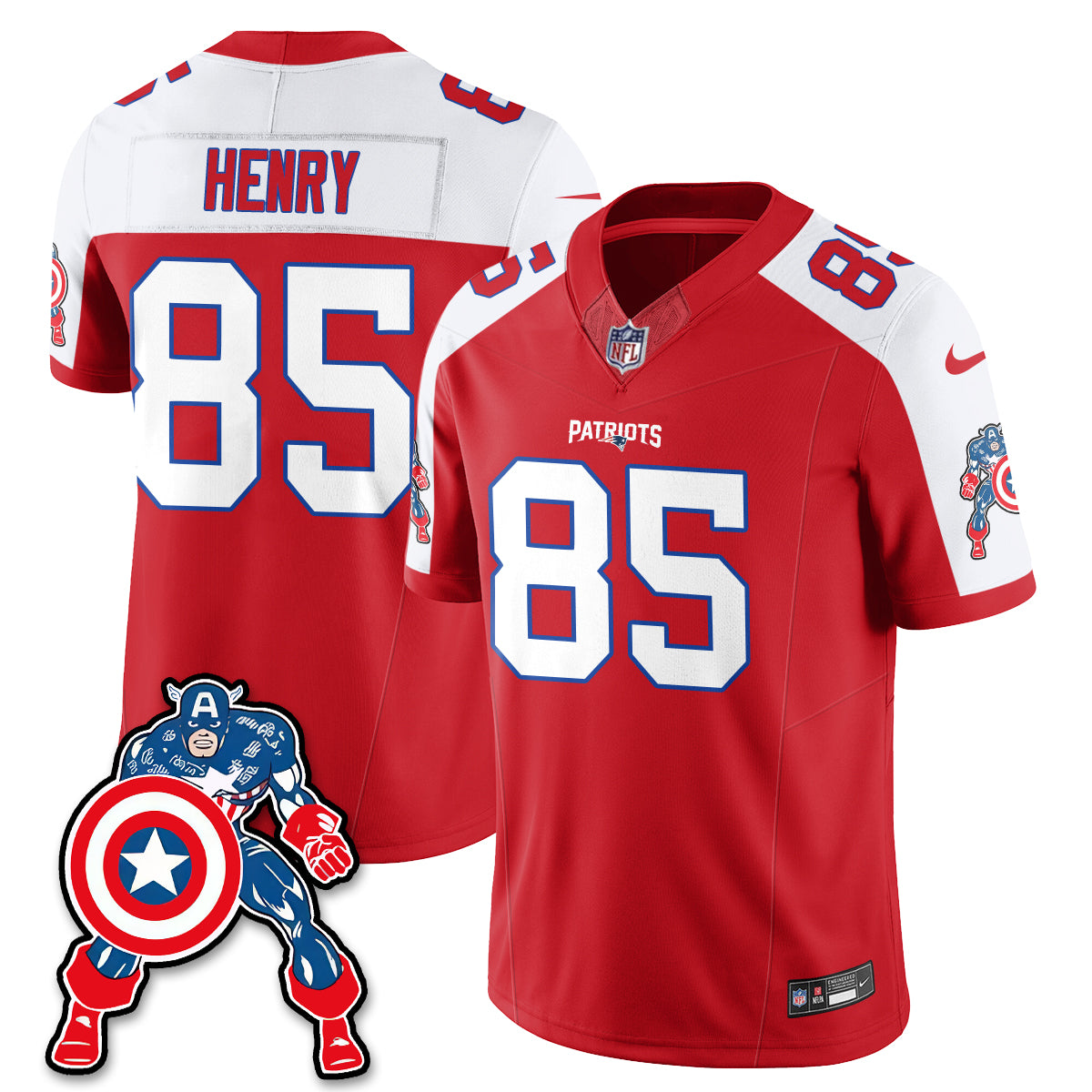 New England Patriots x Vibranium Shield Edition Vapor Jersey - Stitched
