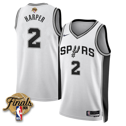 SAS 2026 NBA Western Conference Champions Vapor Jersey V2- Stitched-NQD