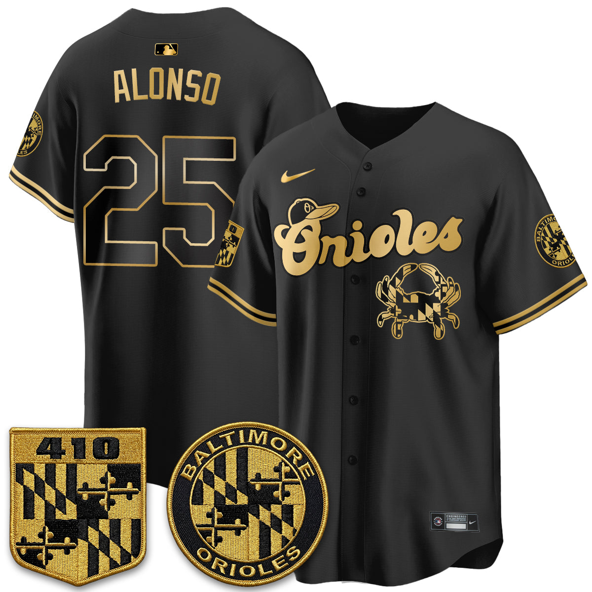 Baltimore Orioles Maryland Flag Vapor Limited Jersey - Stitched