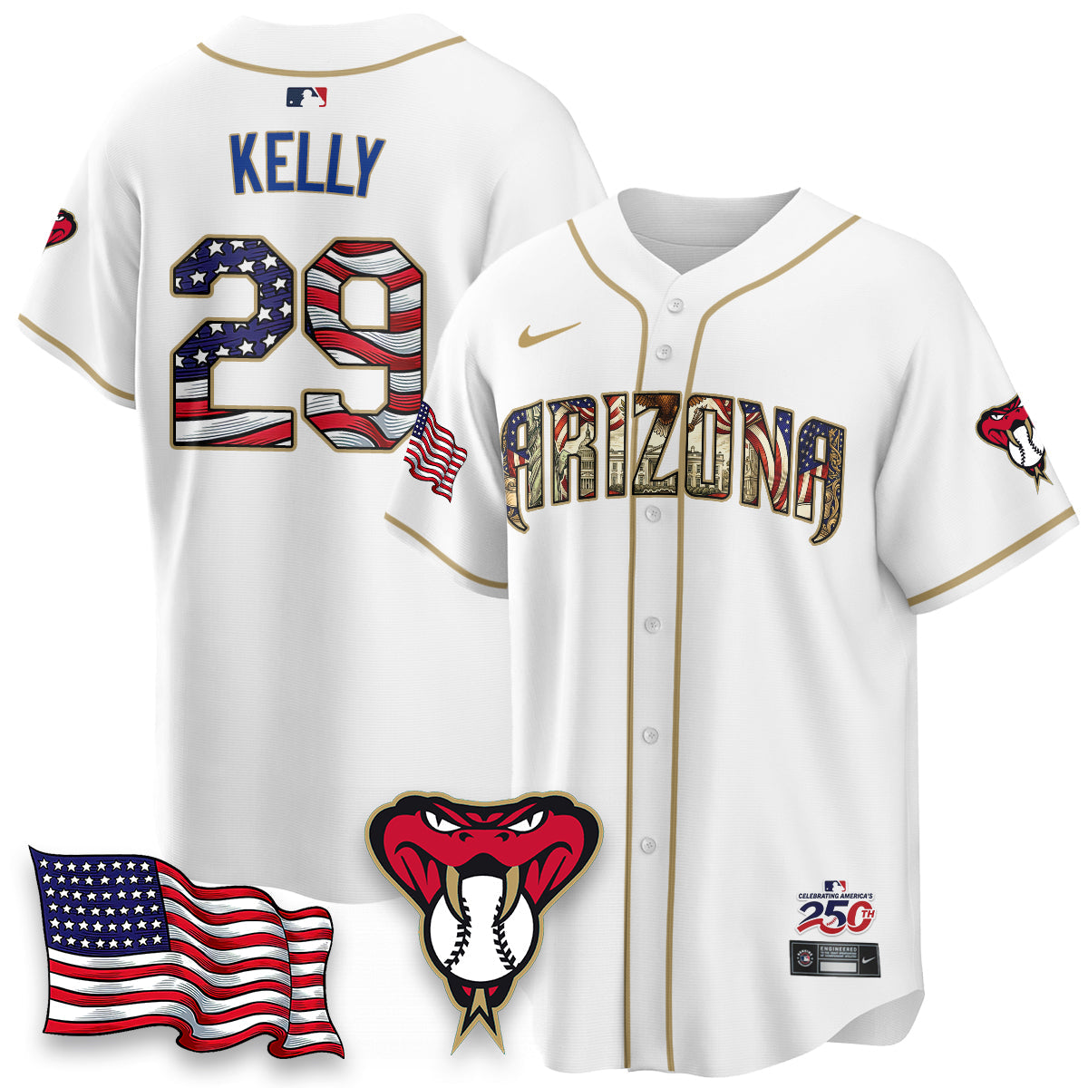 ARI 2026 Independence Day USA Vapor Limited Jersey - Stitched-NQD