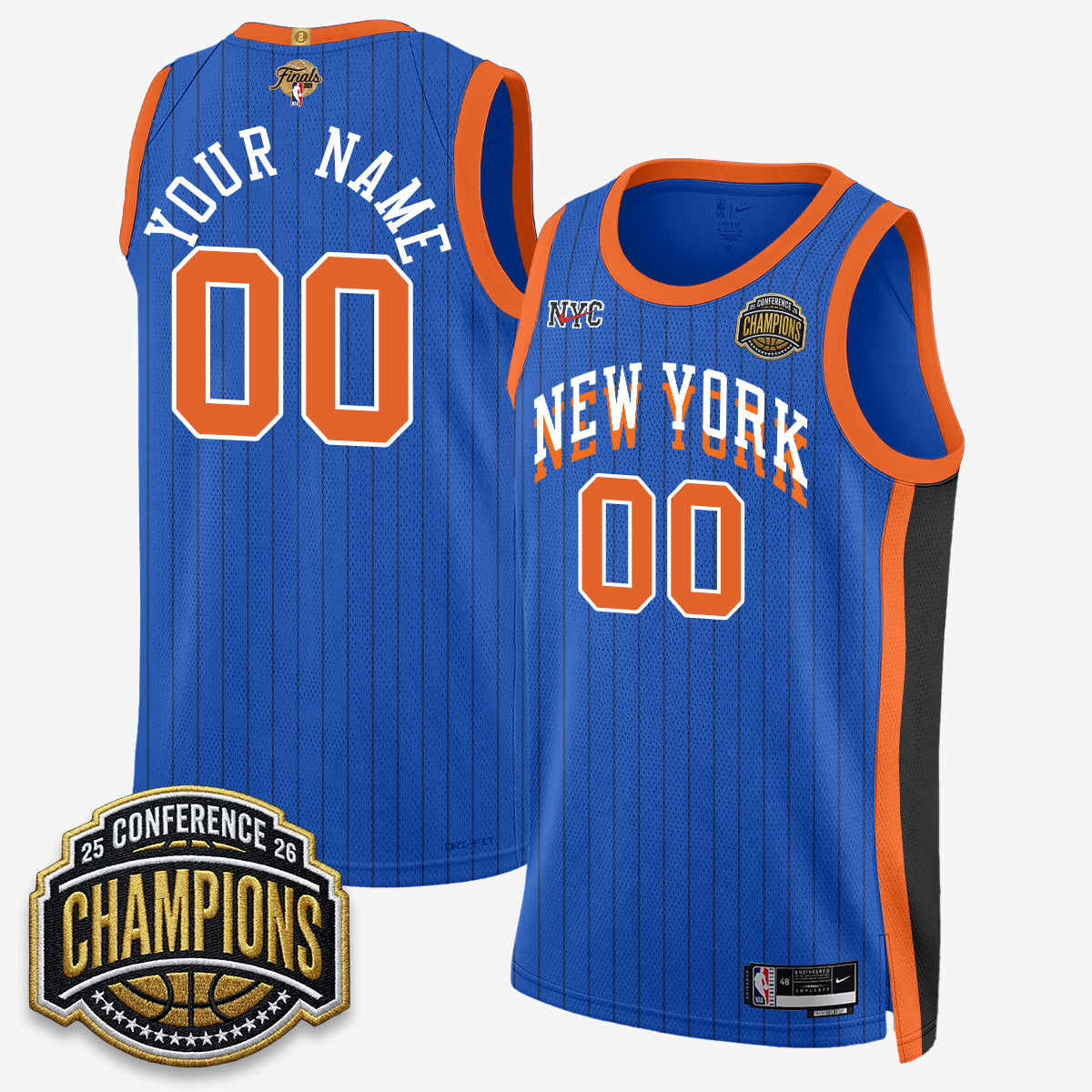 New York Knicks 2026 NBA Finals City Edition Custom Jersey V3- Stitched