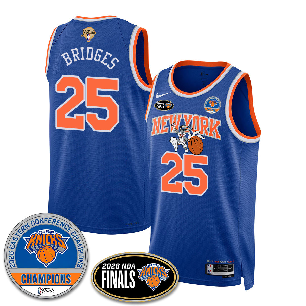 NYK 2026 NBA Eastern Conference Champions x Bunny Vapor Jersey - Stitched-NQD
