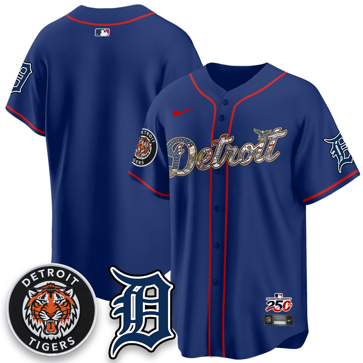 DET 2026 Independence Day USA Vapor Limited Jersey - Stitched-NQD
