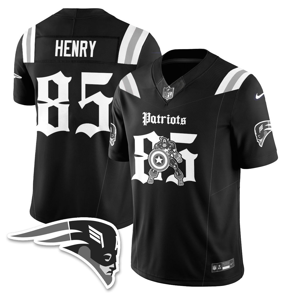 New England Patriots x Vibranium Shield Edition Vapor Jersey - Stitched