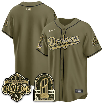 LAD New Era Olive 2026 Armed Forces Day Jersey -All Stitched