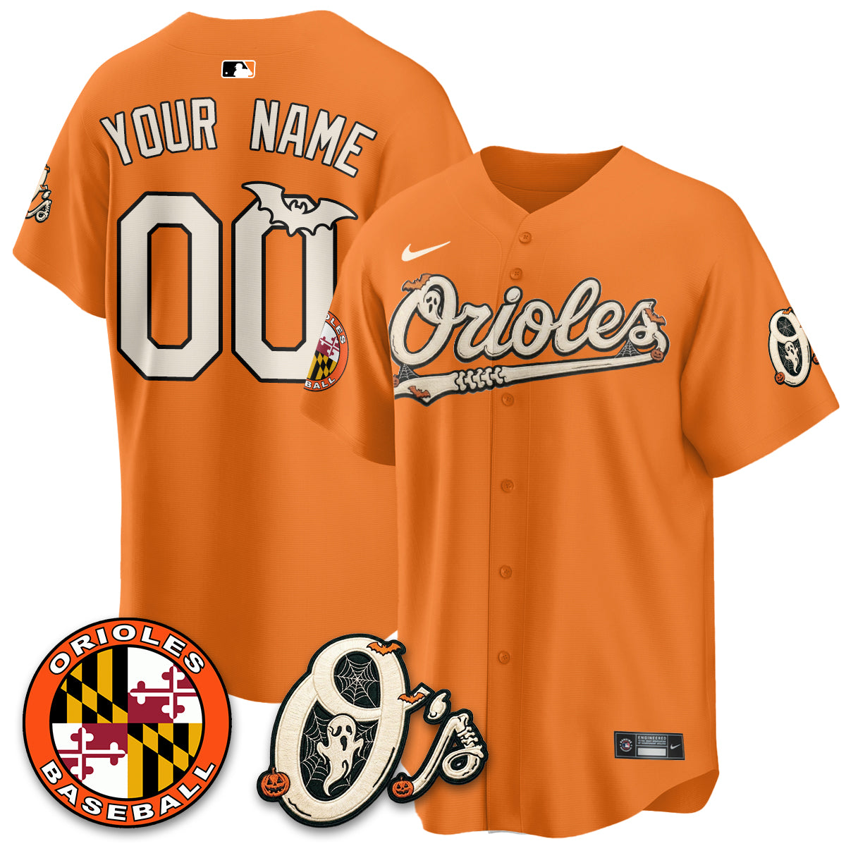 Baltimore Orioles Halloween 2026 Vapor Limited Custom Jersey - Stitched
