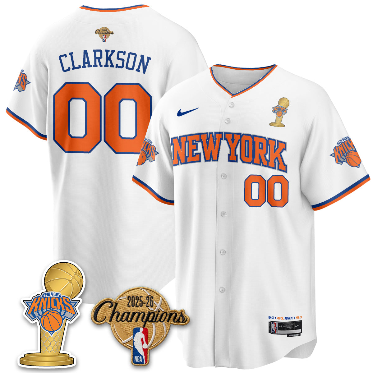 NYK 2026 NBA Champions Vapor Jersey - Stitched1-NQD
