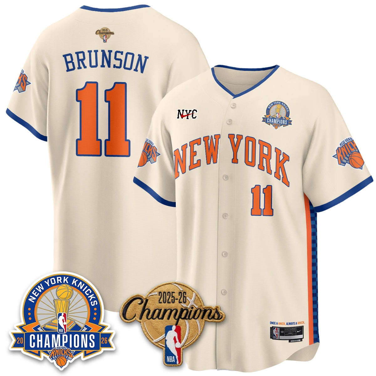 New York Knicks 2026 NBA Champions Special Edition Vapor Jersey V2- Stitched