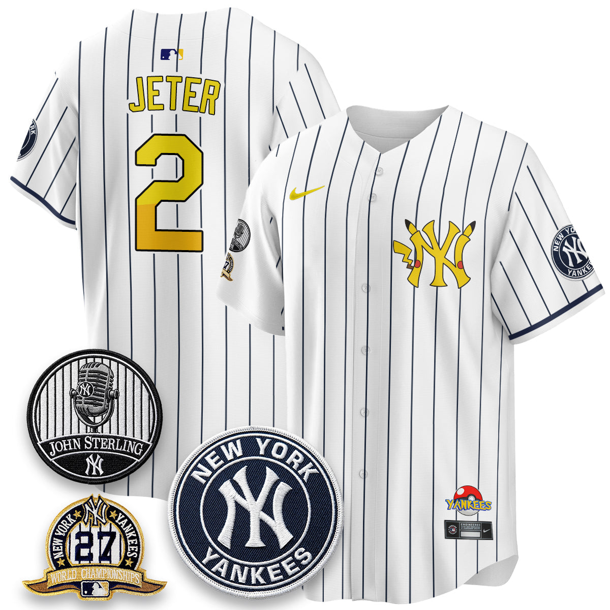 NYY x PKM Cartoon Limited Jersey -  Stitched-NQD
