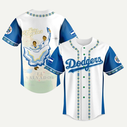 Los Angeles Dodger Salvadoran Heritage Night Exclusive Jersey - Printed-NQD