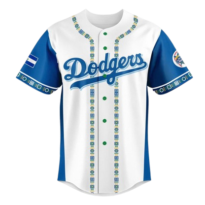 Los Angeles Dodger Salvadoran Heritage Night Exclusive Jersey - Printed-NQD