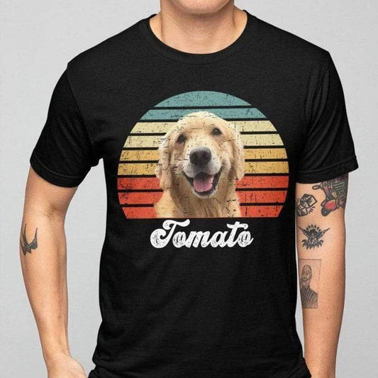 Dog Cat Vintage Retro Photo Shirt, Custom Photo Shirt-NQD