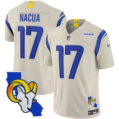 Men's Rams California Patch Vapor Limited Jersey - All Stitched