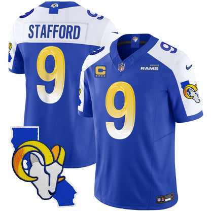 Men's Rams California Patch Vapor Limited Jersey - All Stitched