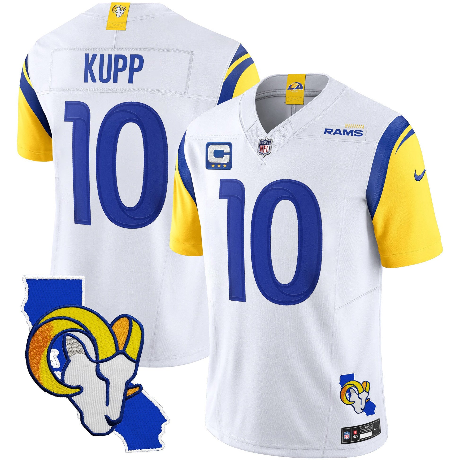Men's Rams California Patch Vapor Limited Jersey - All Stitched
