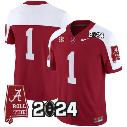 Men's Alabama Crimson Tide 2024 Vapor Limited Jersey - All Stitched