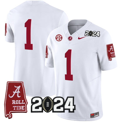 Men's Alabama Crimson Tide 2024 Vapor Limited Jersey - All Stitched