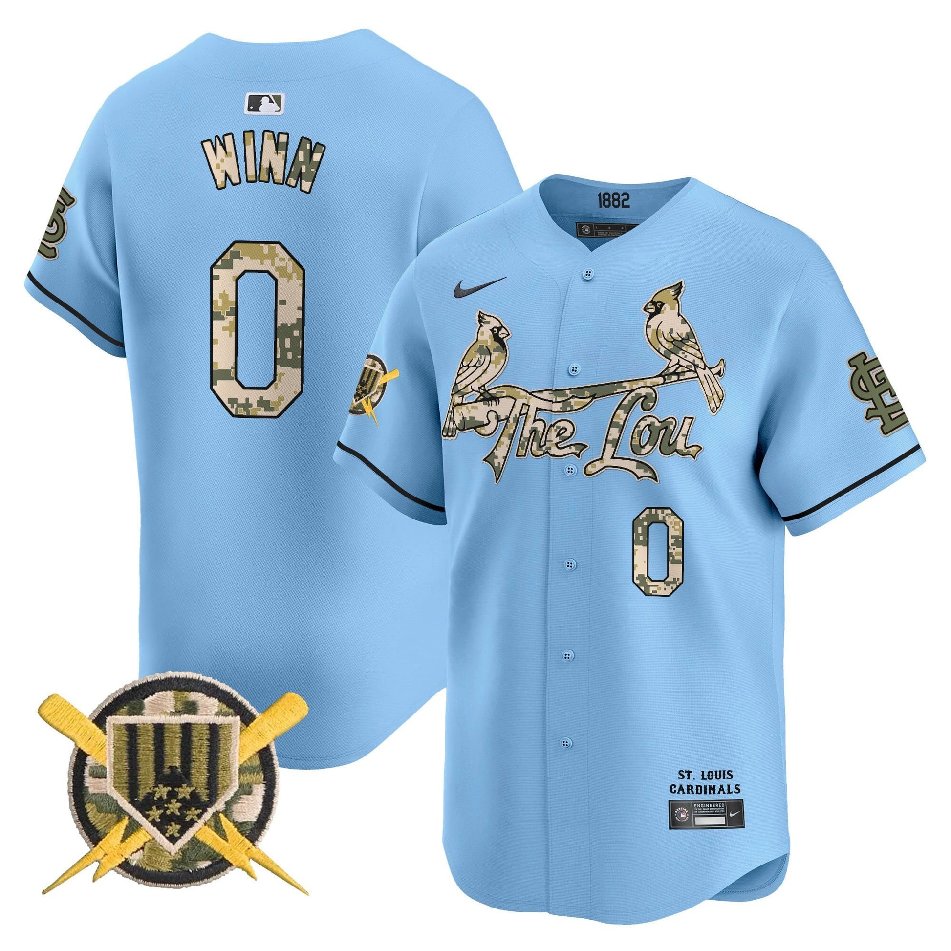 St. Louis Cardinals Armed Forces Day Vapor Premier Limited Jersey - All Stitched