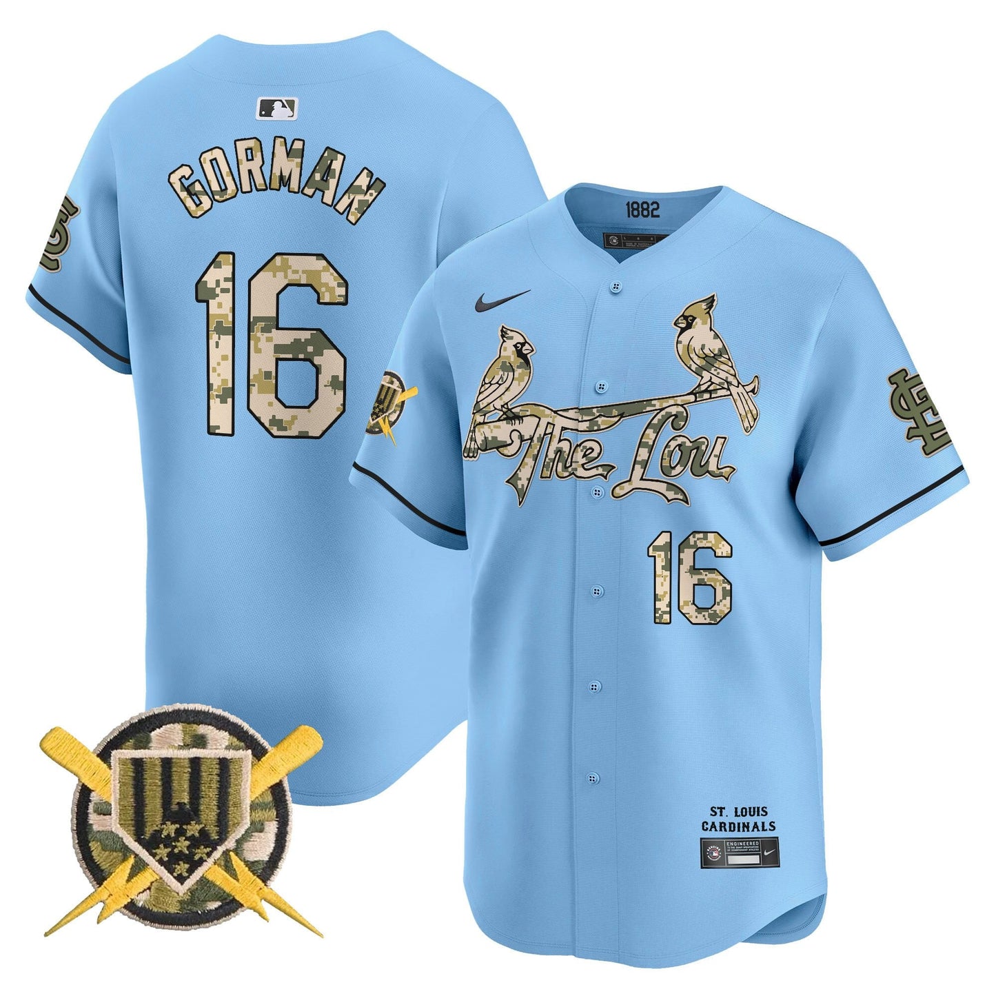 St. Louis Cardinals Armed Forces Day Vapor Premier Limited Jersey - All Stitched