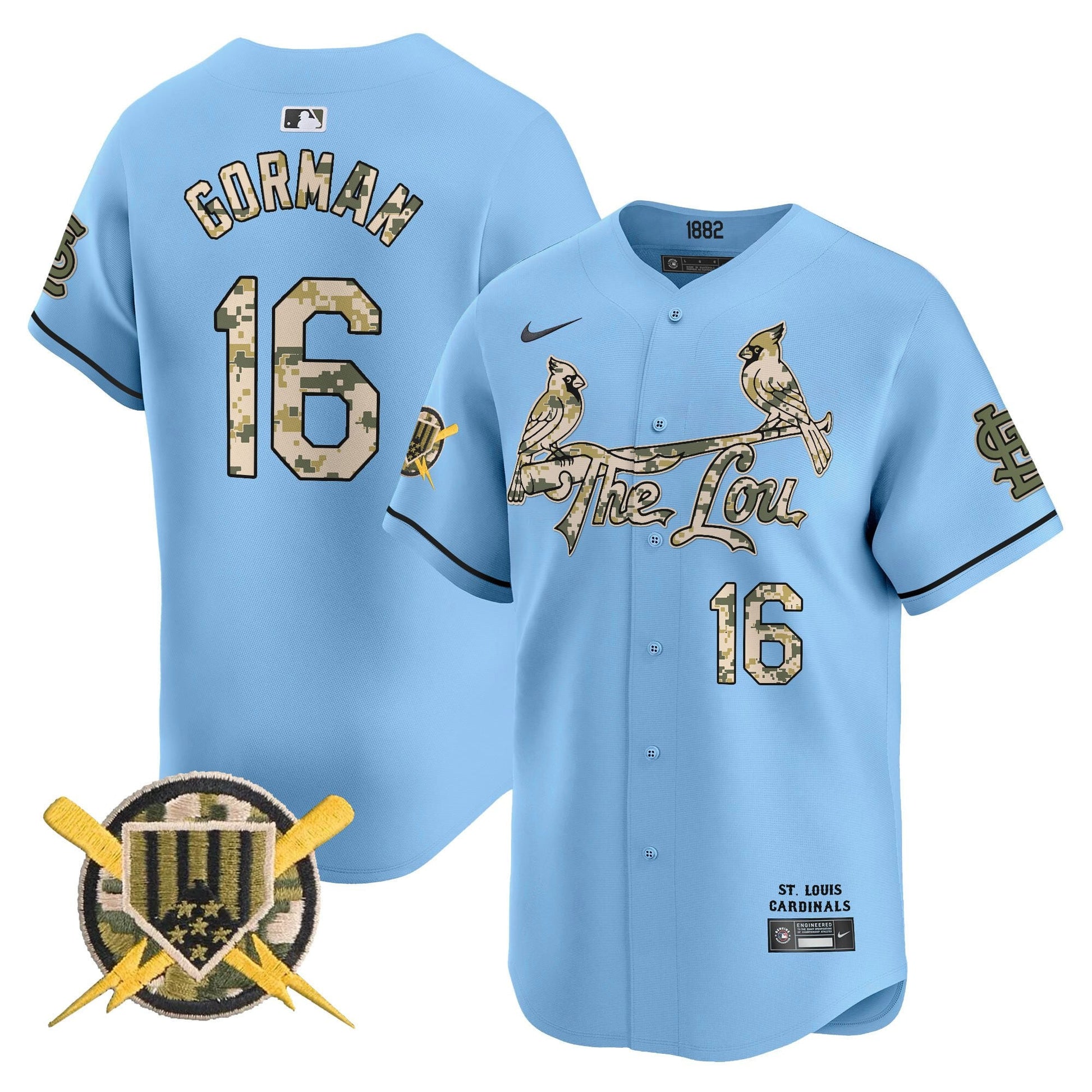 St. Louis Cardinals Armed Forces Day Vapor Premier Limited Jersey - All Stitched
