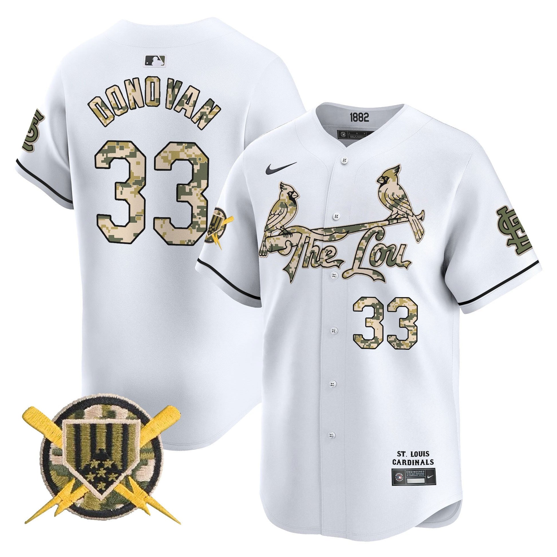 St. Louis Cardinals Armed Forces Day Vapor Premier Limited Jersey - All Stitched