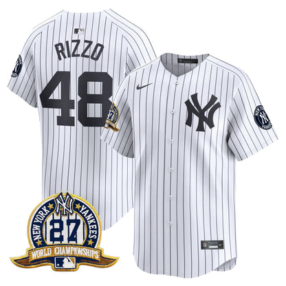 Men's New York Yankees 27 Time Champions Patch Vapor Premier Limited Jersey - All Stitched