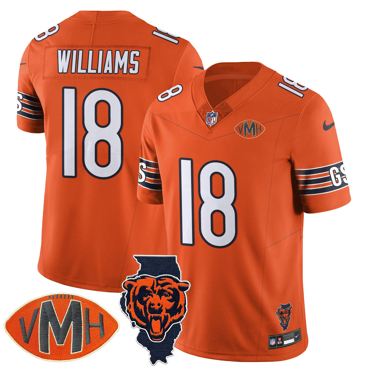CHI Honor Virginia Halas McCaskey Jersey - All Stitched