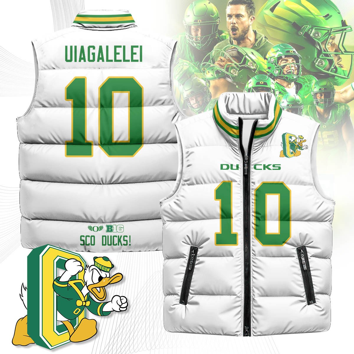 Oregon Ducks Unisex Puffer Vest