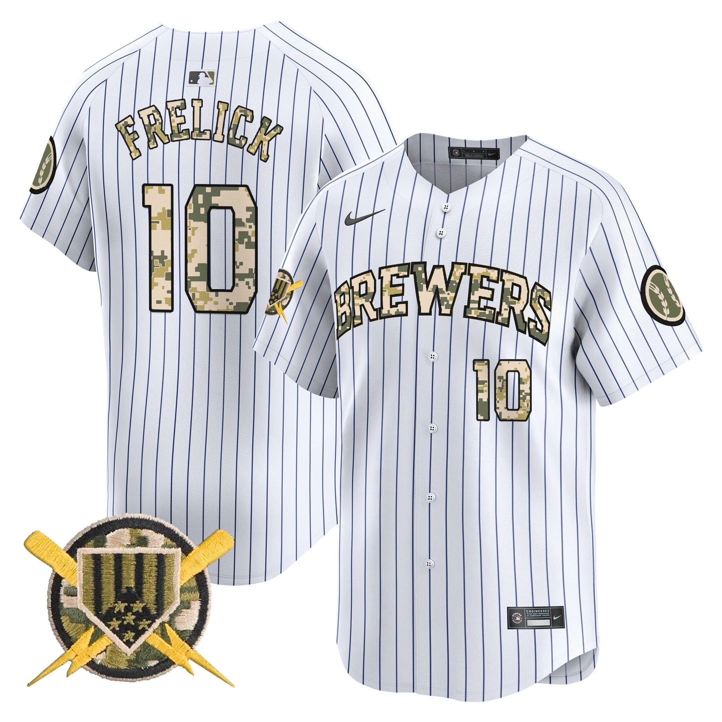 Milwaukee Brewers Armed Forces Day Vapor Premier Limited Jersey - All Stitched