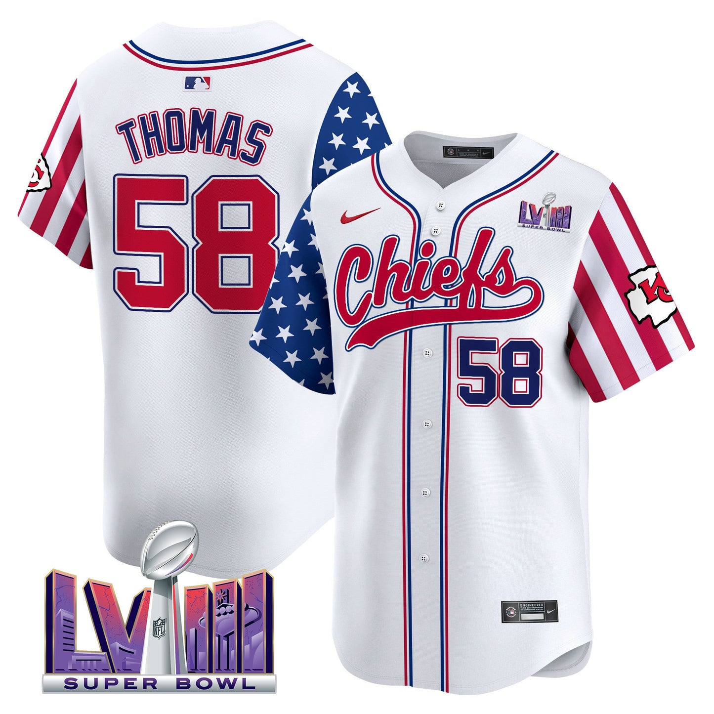 Men's Chiefs 2024 American Style Vapor Premier Limited Jersey - All Stitched