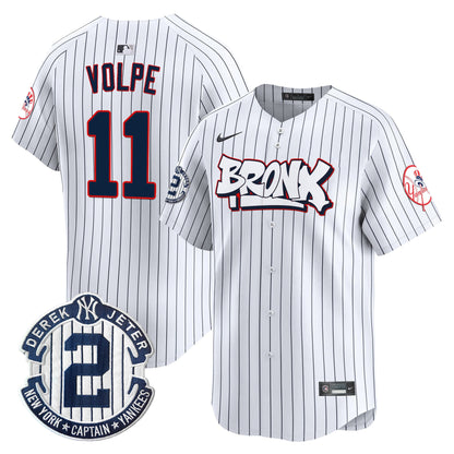 Men's New York Yankees The Bronx Graffiti Vapor Premier Limited Jersey V4 - All Stitched