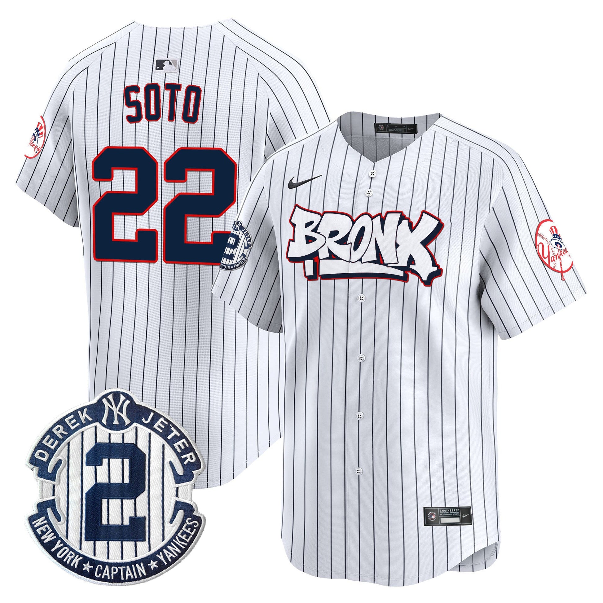Men's New York Yankees The Bronx Graffiti Vapor Premier Limited Jersey V4 - All Stitched