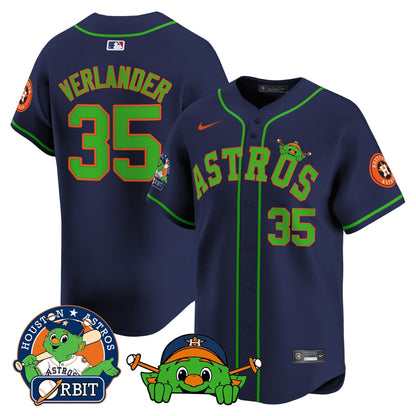 Men's Astros Orbit Patch Vapor Premier Limited Jersey V3 - All Stitched