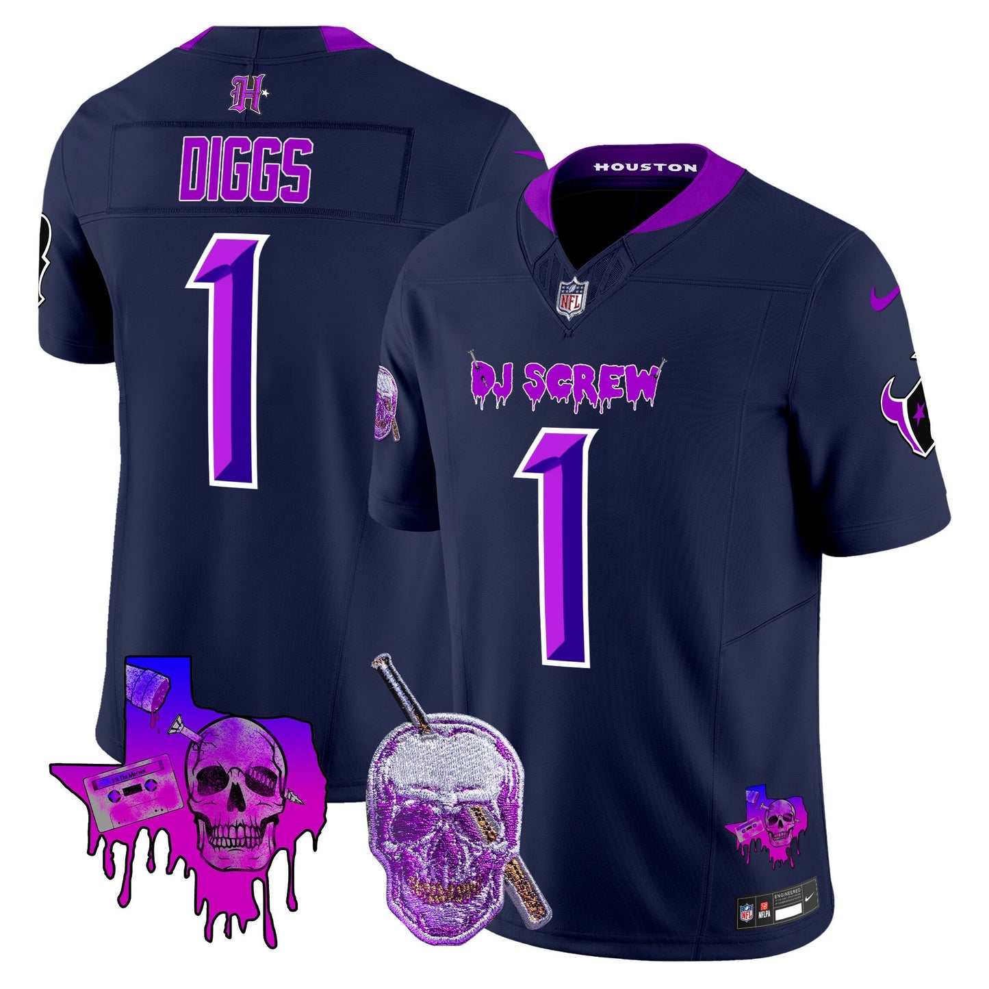Men's Houston Texans DJ Screw Vapor Limited Jersey - All Stitched