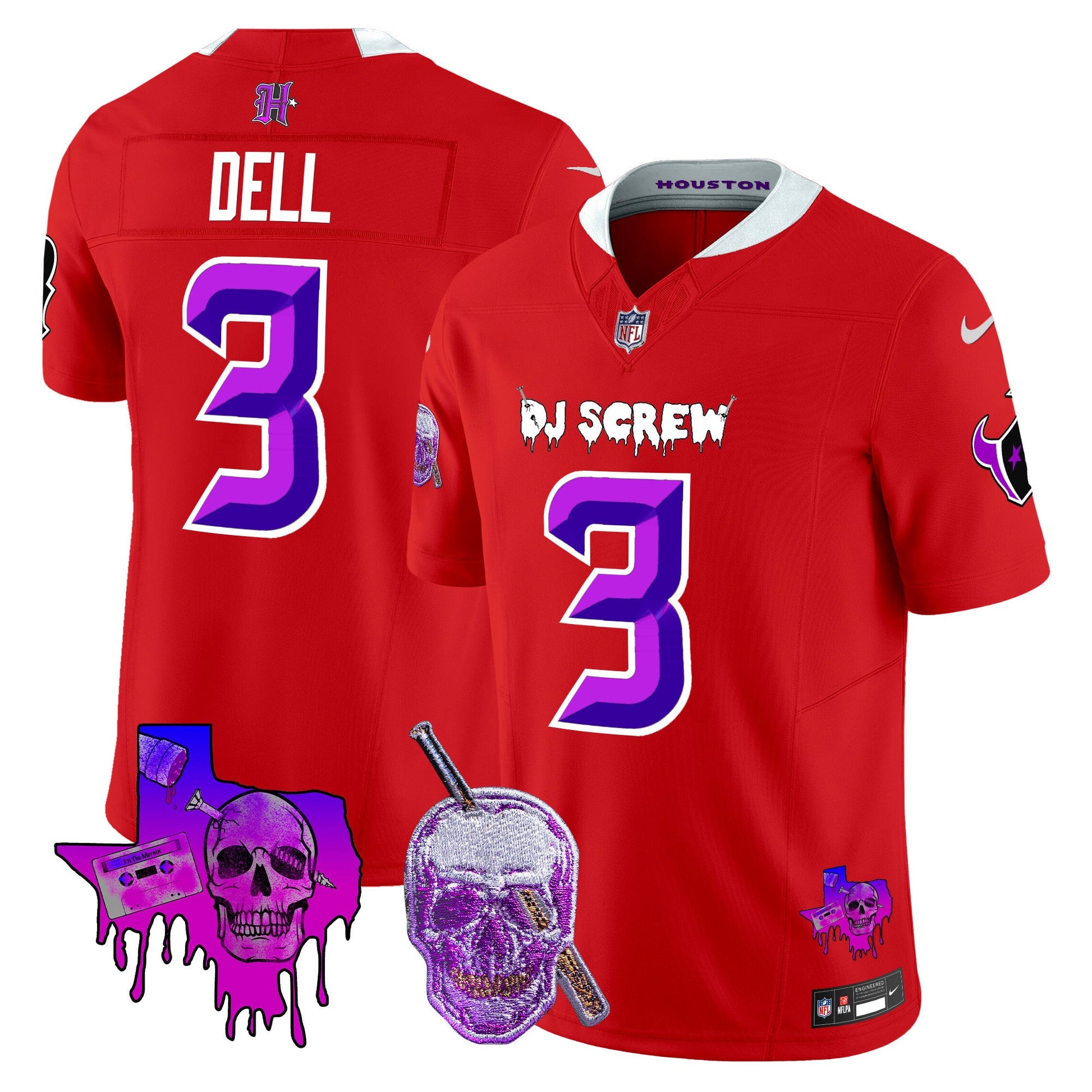 Men's Houston Texans DJ Screw Vapor Limited Jersey - All Stitched