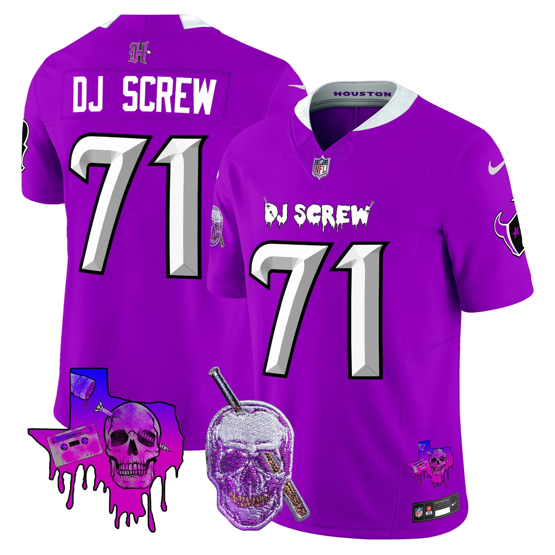 Men's Houston Texans DJ Screw Vapor Limited Jersey - All Stitched