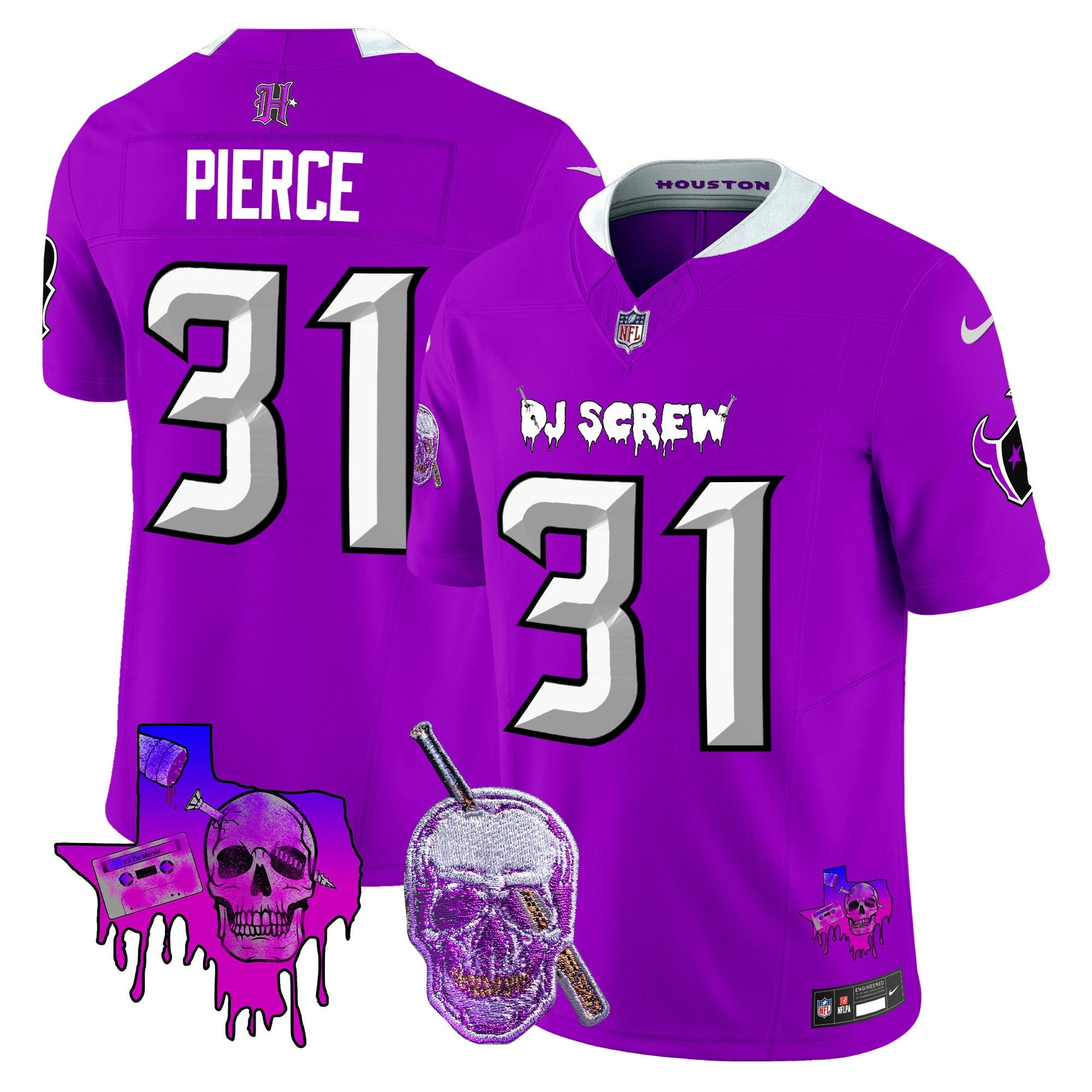 Men's Houston Texans DJ Screw Vapor Limited Jersey - All Stitched