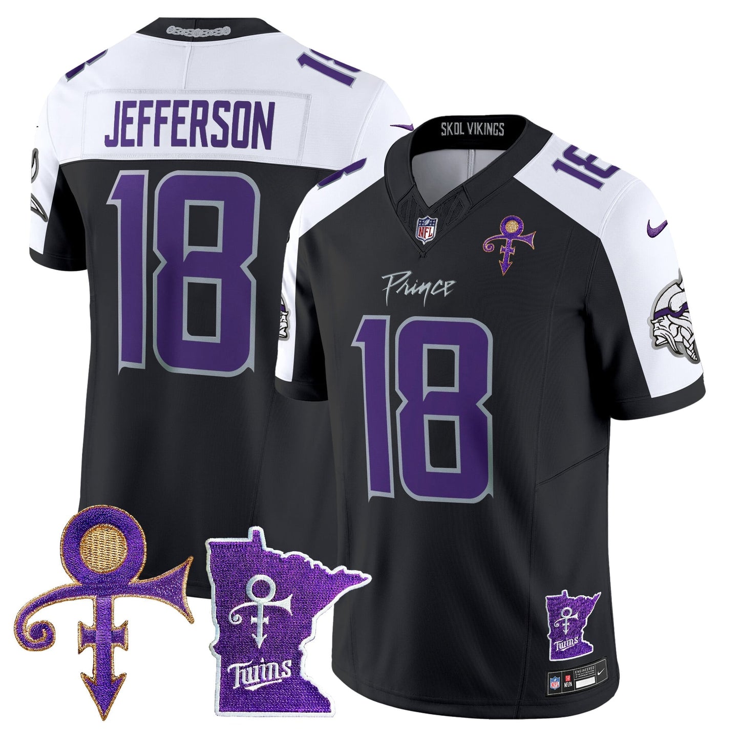 Men's Minnesota Vikings 2024 Prince Vapor Limited Jersey V2 - All Stitched