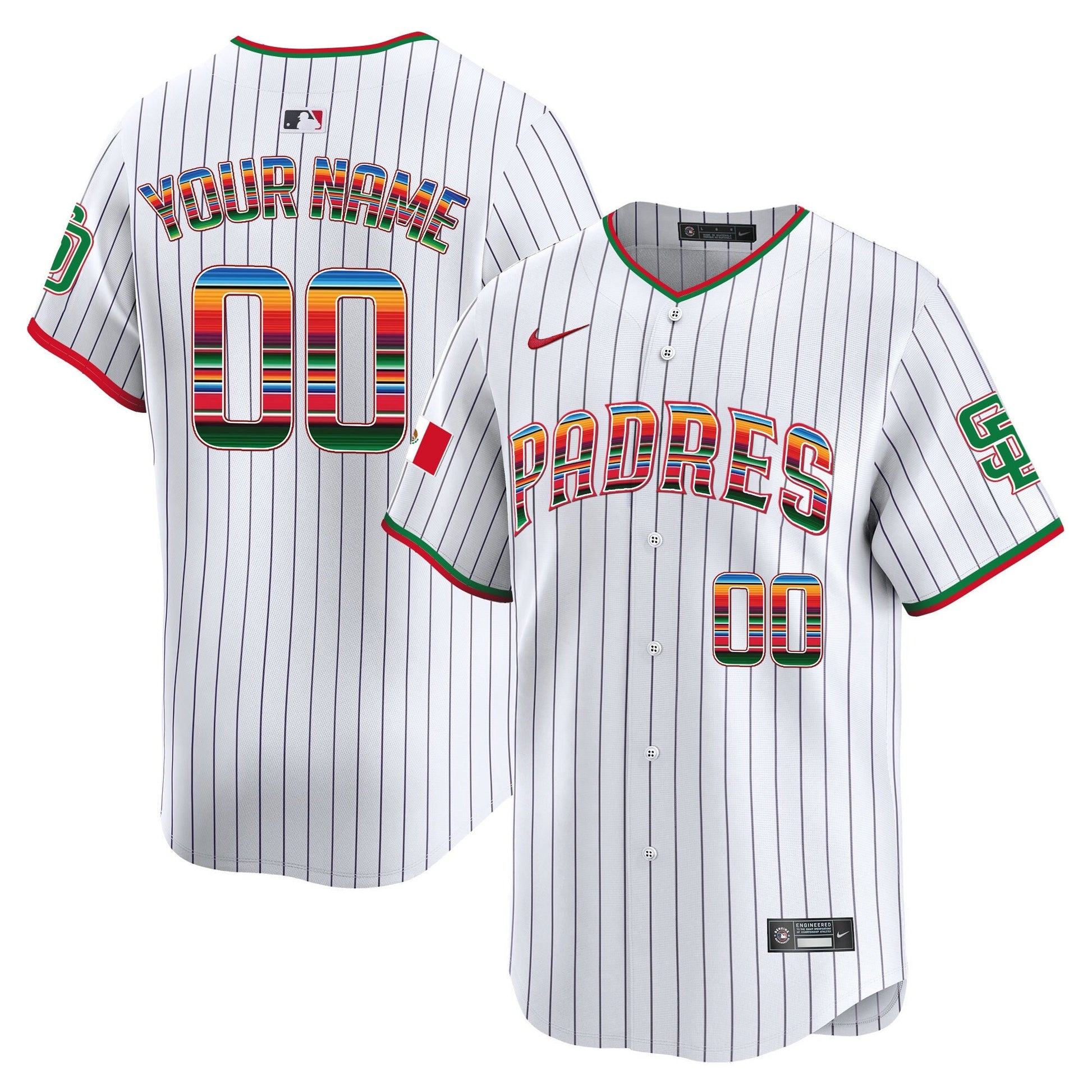 San Diego Padres Mexico Premier Limited Custom Jersey - All Stitched