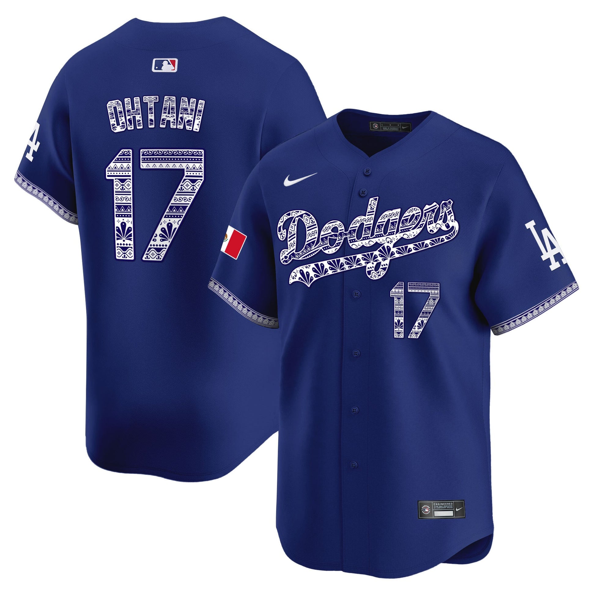 Los Angeles Dodgers Mexico Vapor Premier Limited Jersey V3 - All Stitched