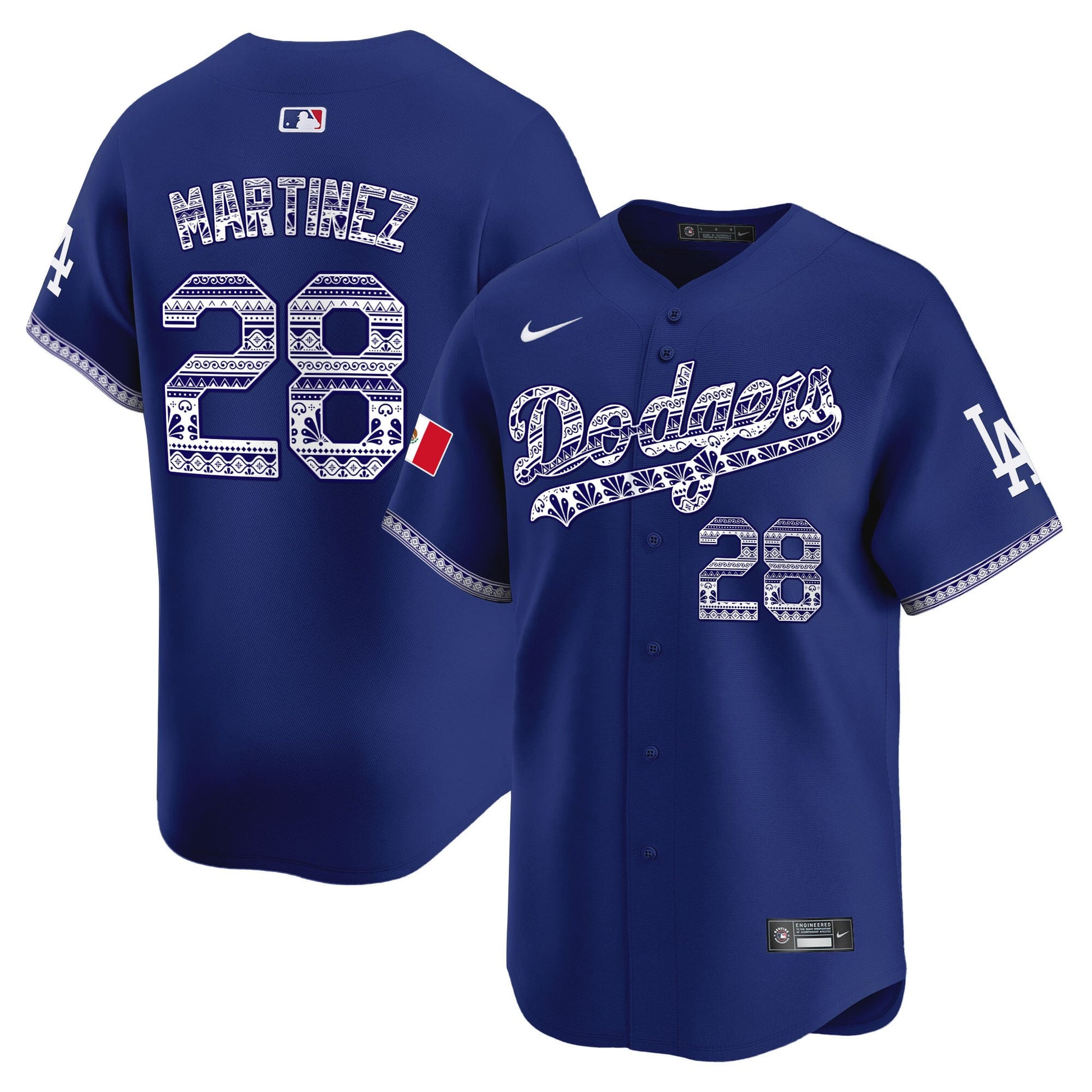 Los Angeles Dodgers Mexico Vapor Premier Limited Jersey V3 - All Stitched