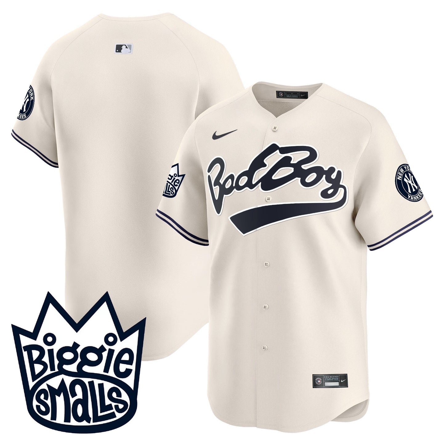 Men's New York Yankees Biggie Smalls Vapor Premier Limited Jersey - All Stitched