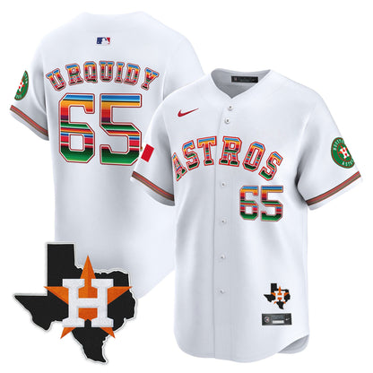 Men's Astros Mexico Texas Patch Vapor Premier Limited Jersey - All Stitched